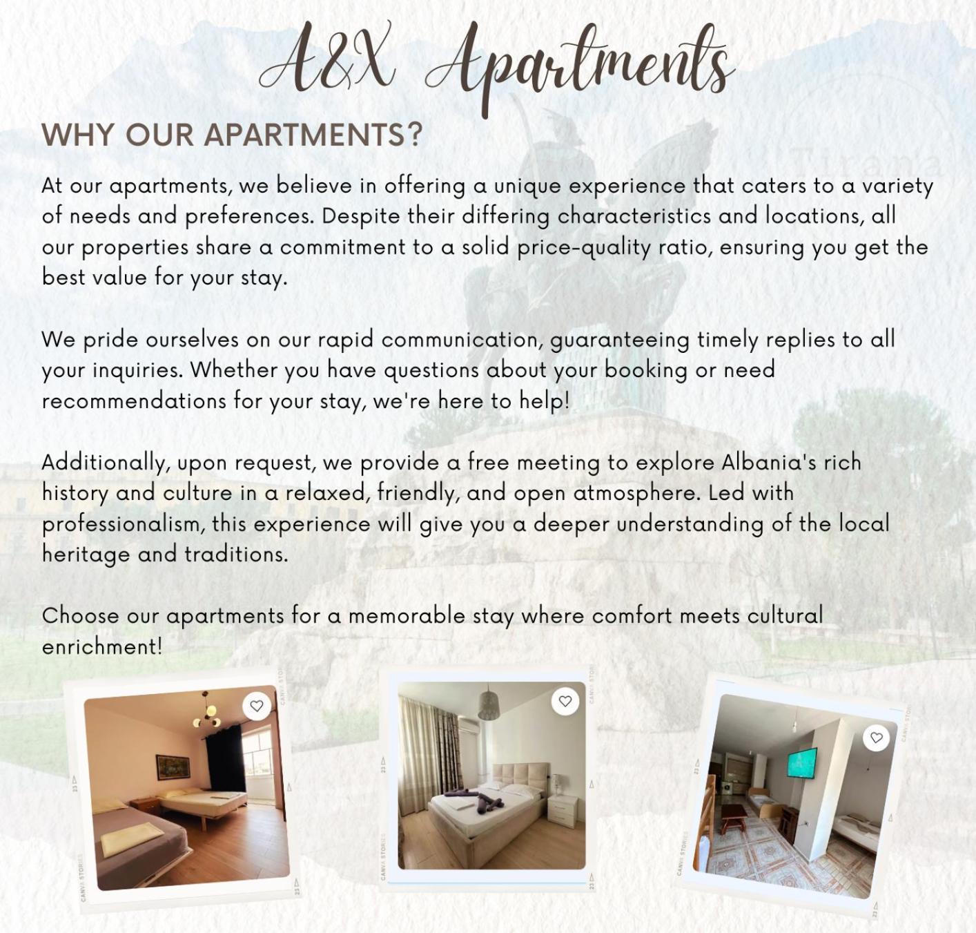 A&X Lovely And Central Apartment - 24H Self Check-In Tirana Exterior foto
